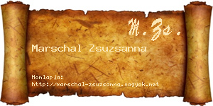 Marschal Zsuzsanna névjegykártya